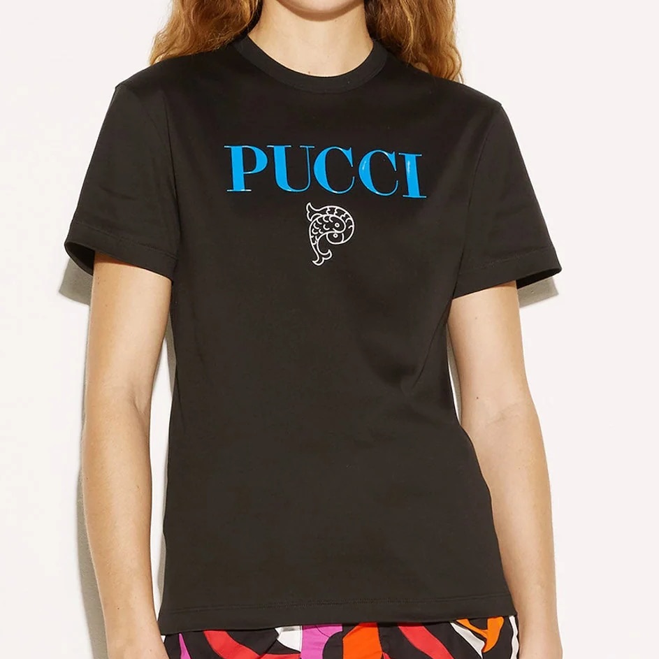 New Pucci Logo-Print Cotton T-Shirt